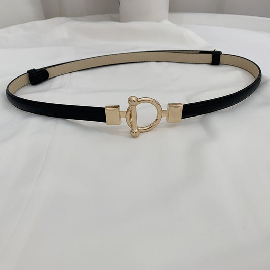 djustable Belt Decoration All-Match Coat Dress Fashionable Fine Cross Pattern Small Belt Women With Sweater