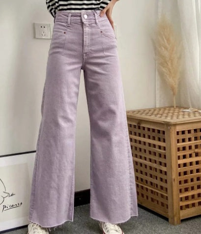 Jeans Zw Premium Marine Straight High-Waist Jeans Featuring Rear Patch Pockets Seamless Hems Front Zip Fly With Top Button