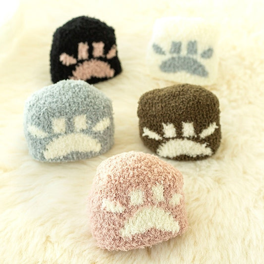 Home Coral Fleece Plus Velvet Towel Floor Sleep Socks