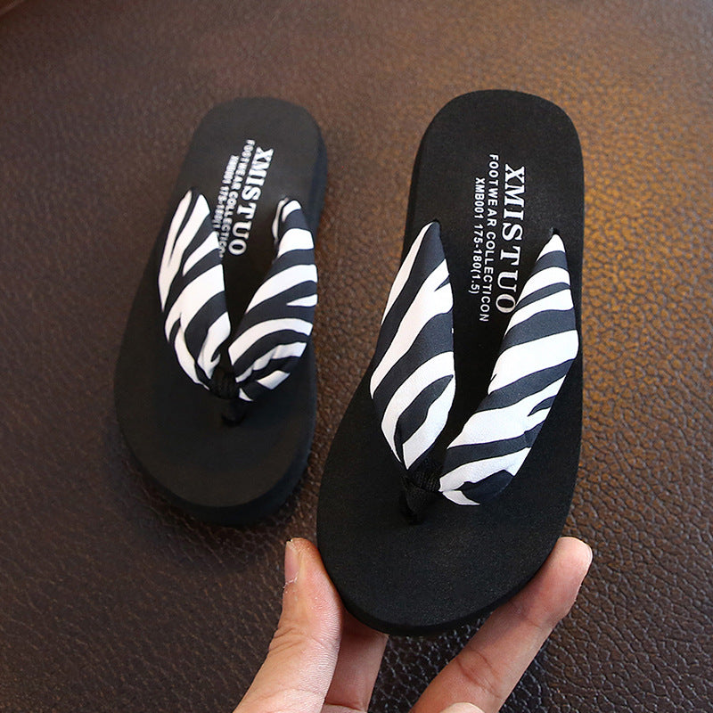 New Clip Foot Flip Flop Parent Child Beach Shoes Princess Sandals