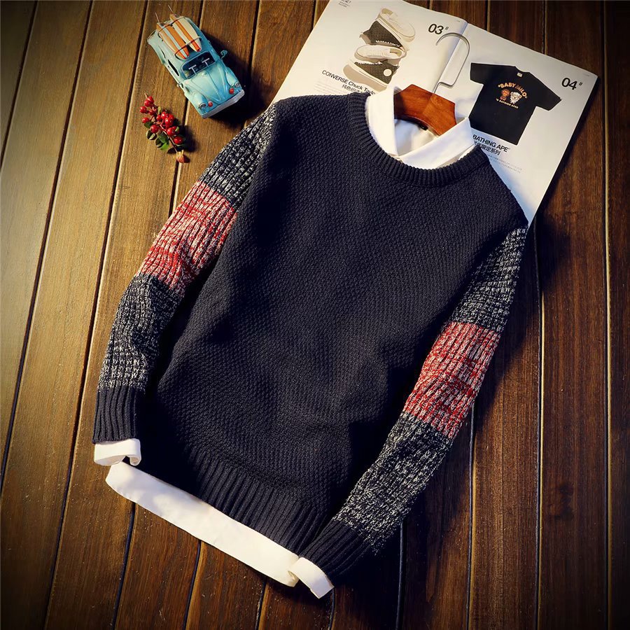 Fashion Casual Men's Round Neck Sweater