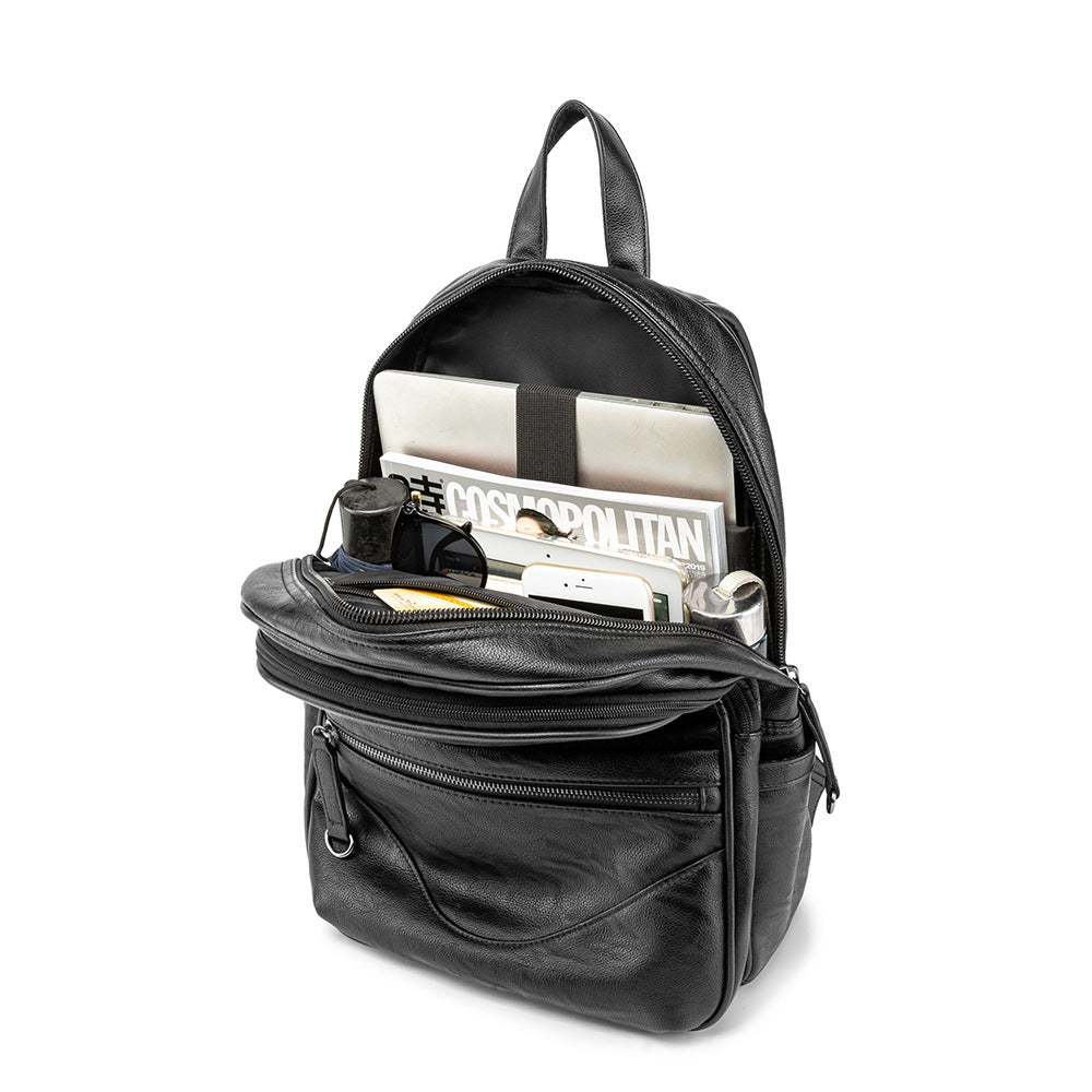 Korean Backpack Multi-Pocket Large-Capacity Casual Computer School Bag Men'S Bag