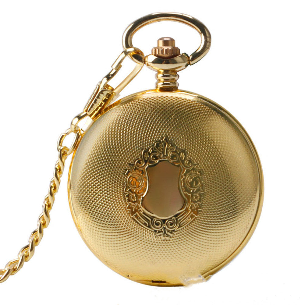 Classic Fashion New Silver Shield Automatic Mechanical Pocket Watch Men'S And Women'S Gift Pocket Watch