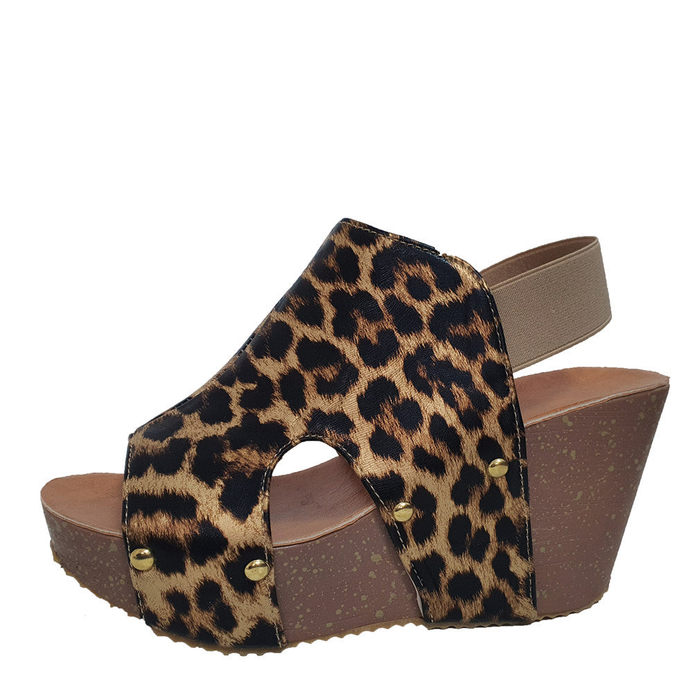 Ladies Sandals High Heel Fish Mouth Handmade Shoes Retro