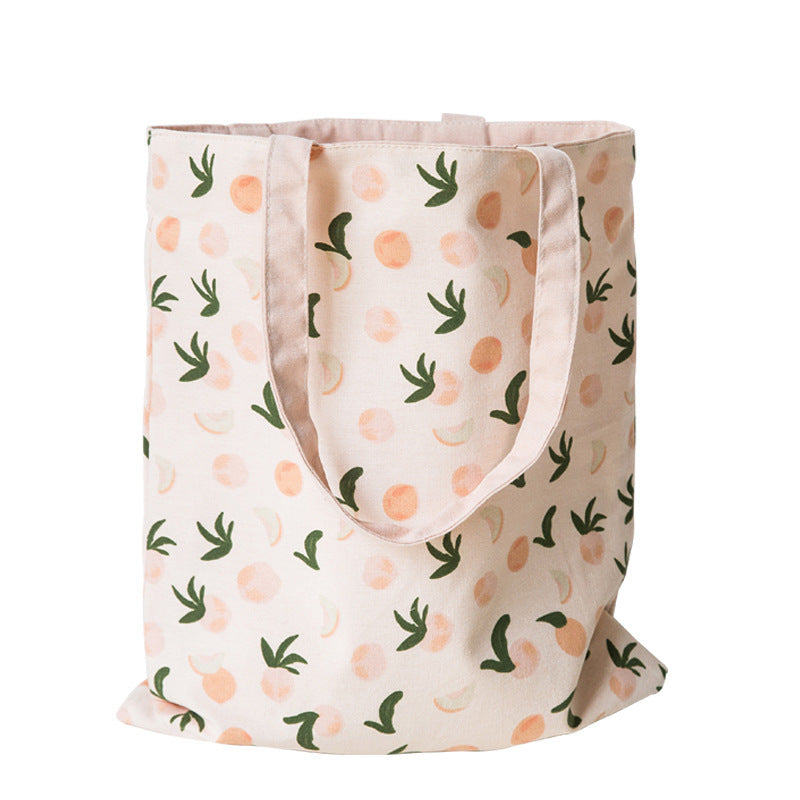New Creative Fashion Double Sided Double Handbag Simple Small Cotton Hemp Pocket Handbag Shopping Bag