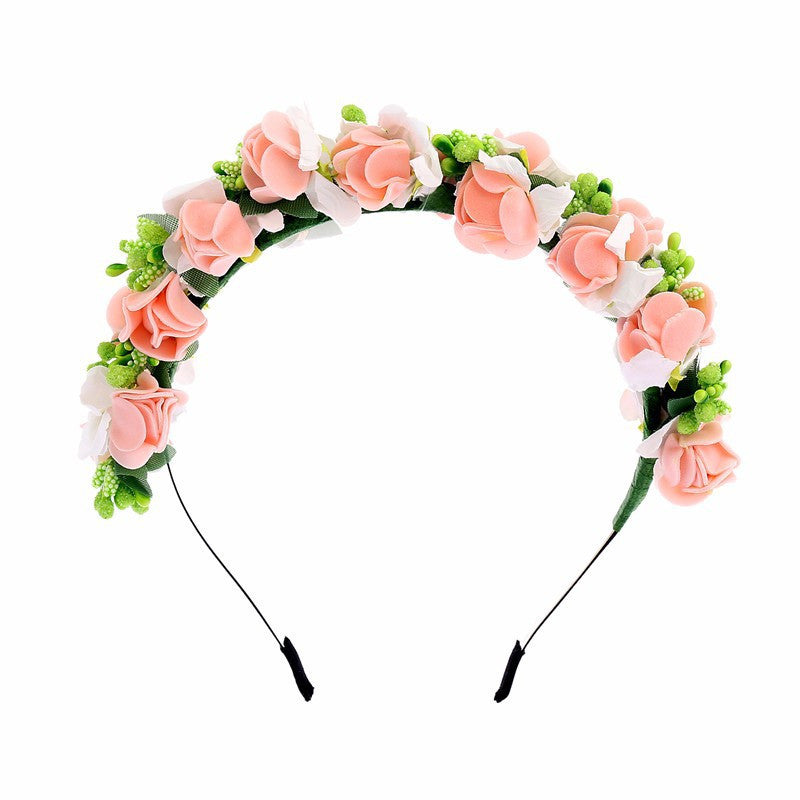 Double Strawberry Flower Crown Wreath Headdress