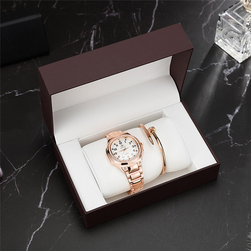 Simple Atmosphere Diamond-studded Ladies Waterproof Watch