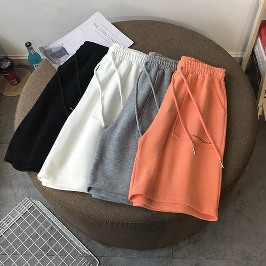 New Loose Large Size Casual Men's And Women's Student Five-point Pants