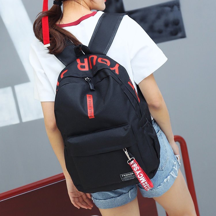 Large-Capacity Campus Couple Schoolbag Junior And High School Students Canvas Outdoor Travel Backpack Can Be Customized Advertising Logo