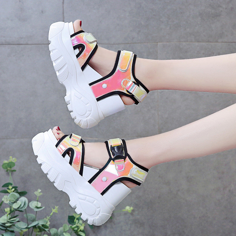 Womens Sandals Shoes Platforms Wedge Supper High Heel Chunky Sandals Thick Bottom