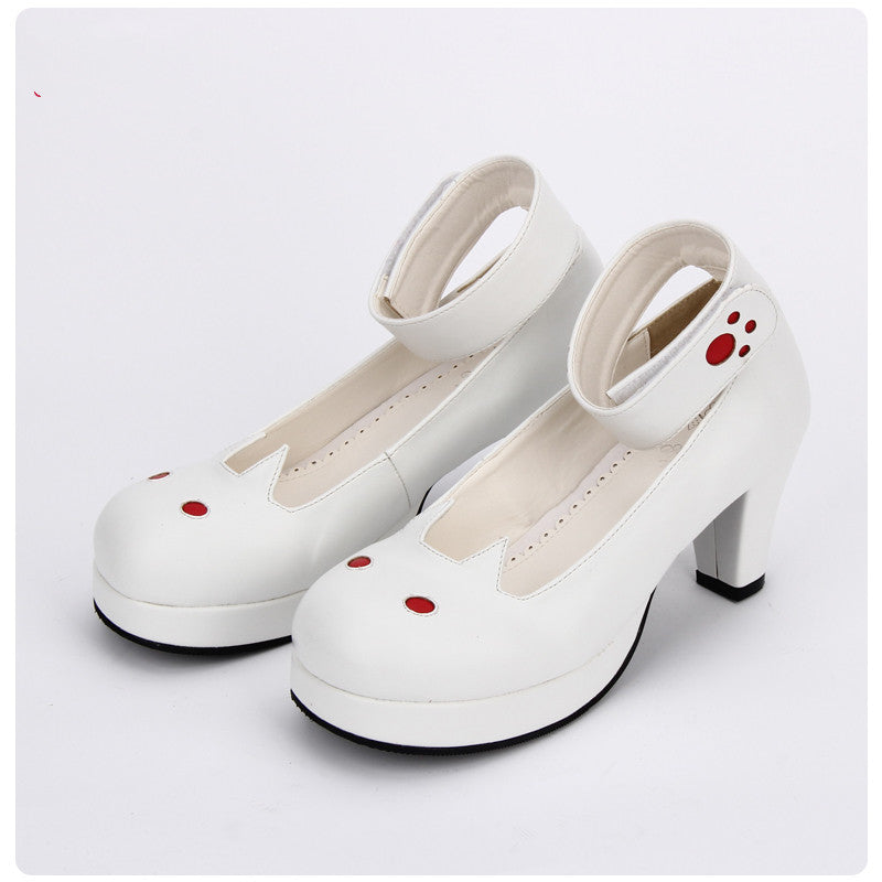 New Original Lolita Lolita Dress Shoes Dream Stiletto Women'S Shoes Cute Animal Pattern Anime Shoes