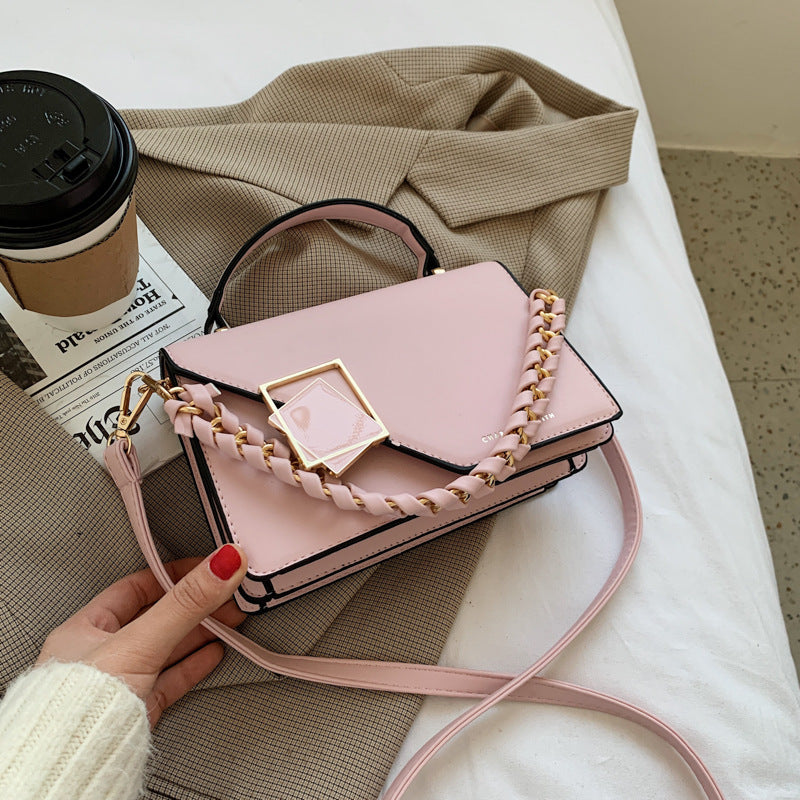 Korean Version Of The Popular Lock Small Square Bag