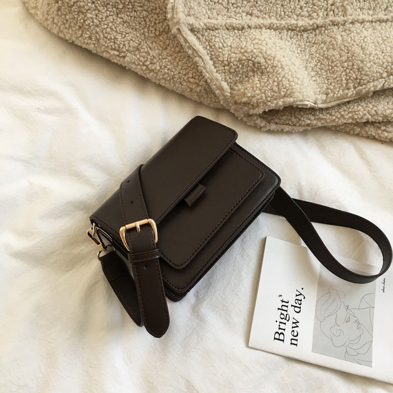 Small Square Bag Collapse Ladies Red Small Black Bag Shoulder Messenger Bag