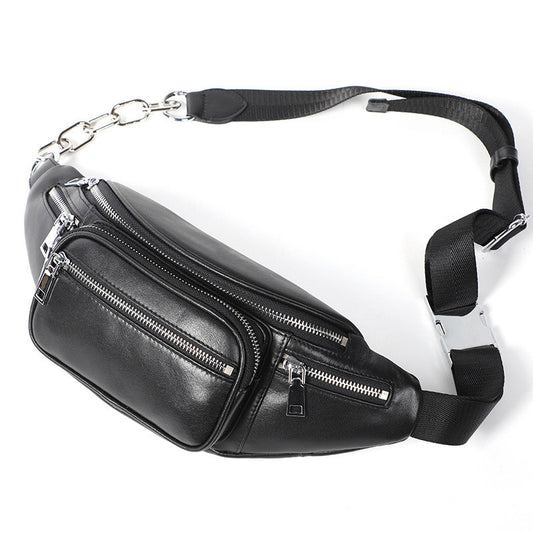 Unisex Crossbody Chest Bag Female Leather