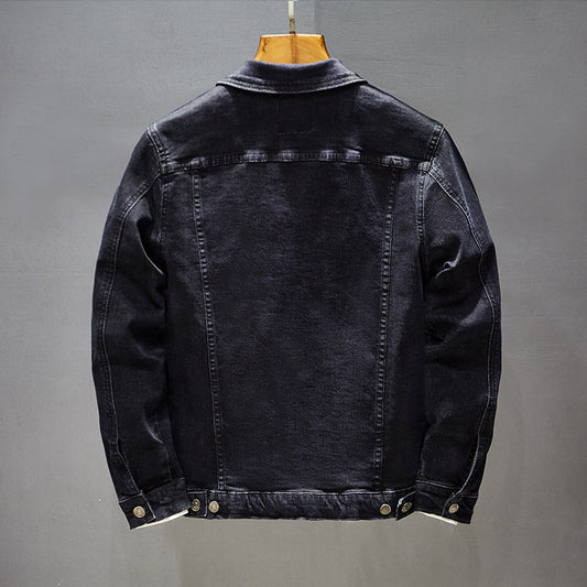 Casual Jacket Black Workwear Men's Top