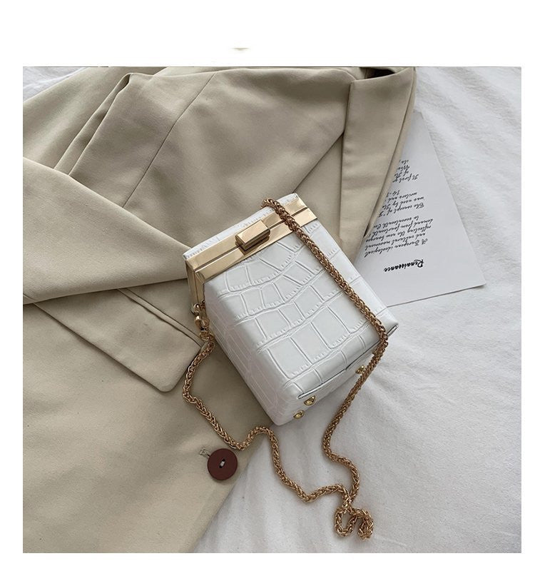 Box Small Bag Female Retro Stone Pattern Small Square Bag