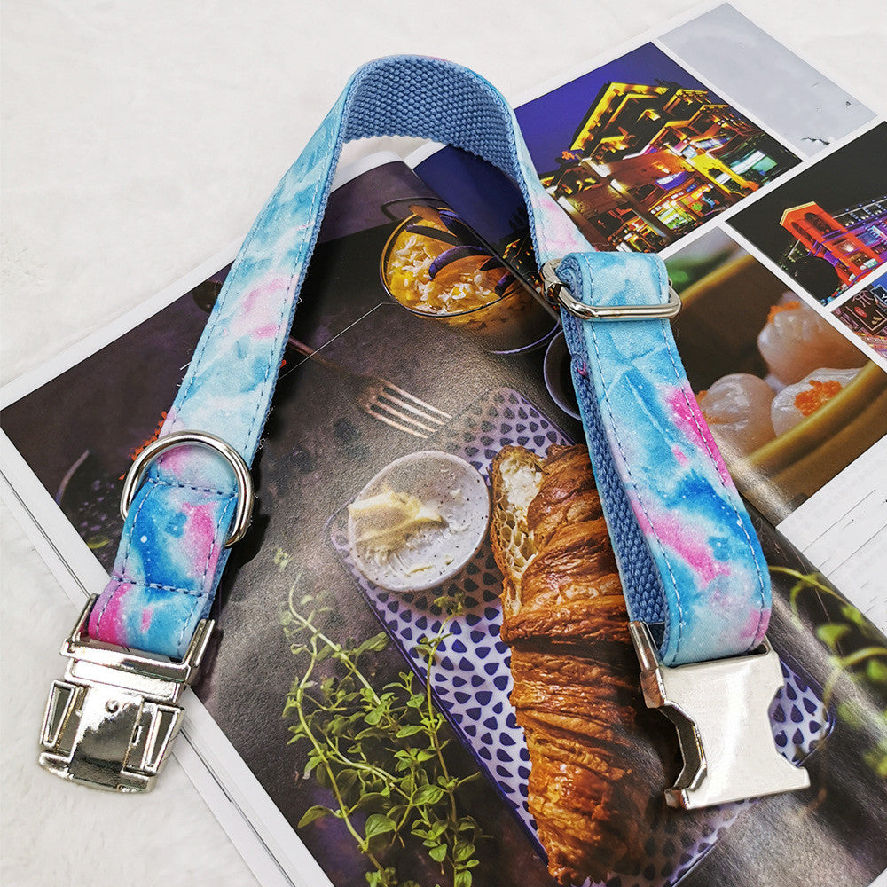 New Style Pet Collar Zinc Alloy Buckle Can Be Engraved Dog Collar