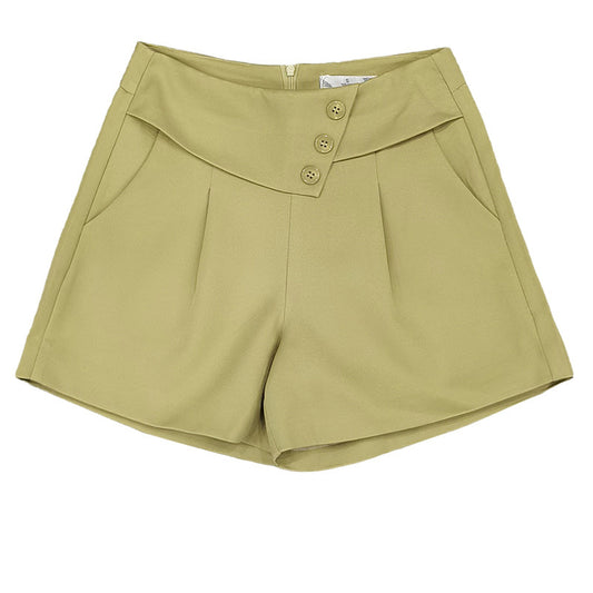 High-waist A-line Shorts Women's Suit With Casual Pants Wide-leg Pants