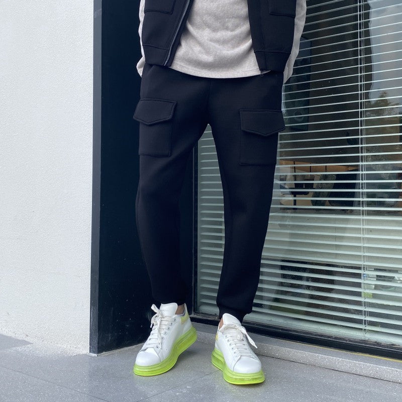 Men's Tooling Space Cotton Casual Vest Suit