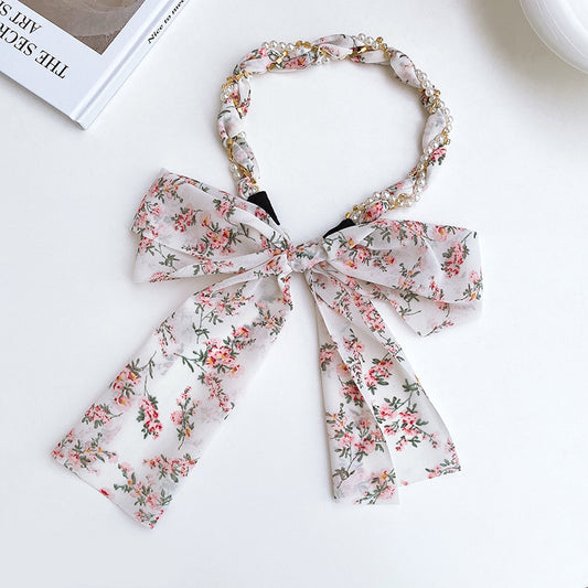 Spring Streamer Headband Sen Tie Bow Hair Tie Hairpin