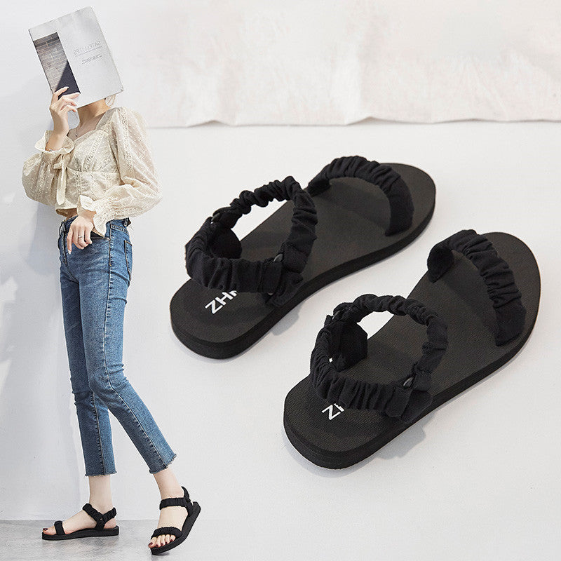 Fairy Style Net Red Super Fire Soft Sole Sports Sandals Women