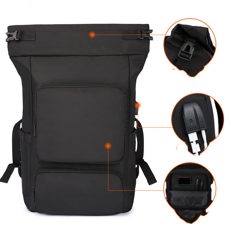 Men's Backpack Waterproof Casual College Student Computer Bag