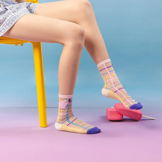 Spring And Summer New Stockings Cute Cartoon Ladies Socks Personality Female Tube Socks