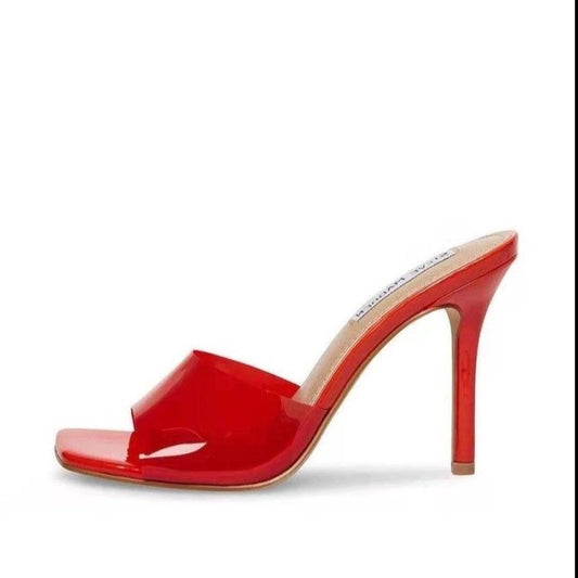 Foreign Trade Sandals Women's High-heeled Lacquered Women's Shoes