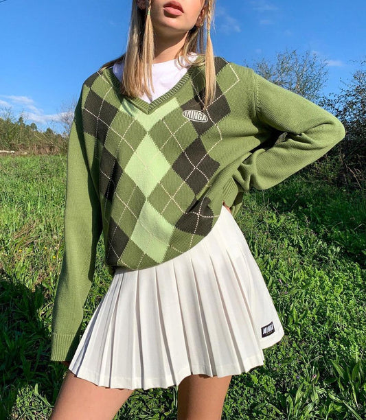 Fashion All-Match Pleated College Style Skirt