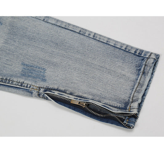 Knee Hole High Street Trousers For Men And Women