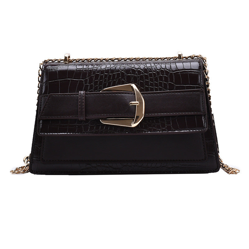 Net Celebrity Chain Small Bag Handbags New Korean Version Of The Stone Grain Messenger Bag Ins Small Shoulder Bag Tide Net