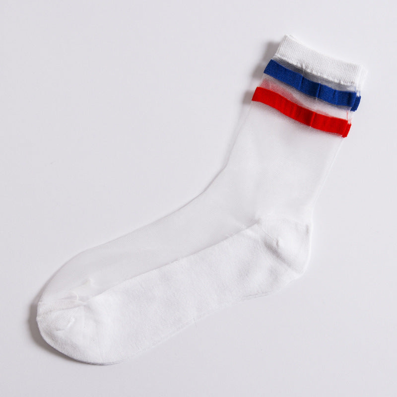 Japanese College Style Striped Tube Socks