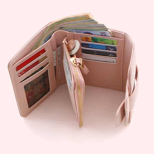 Tri-fold Female Clamshell Small And Multifunctional Female Clutch