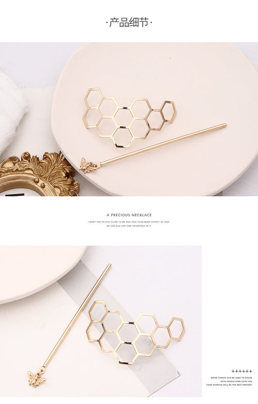 Geometric Metal Hairpin, Simple Modern Hairpin