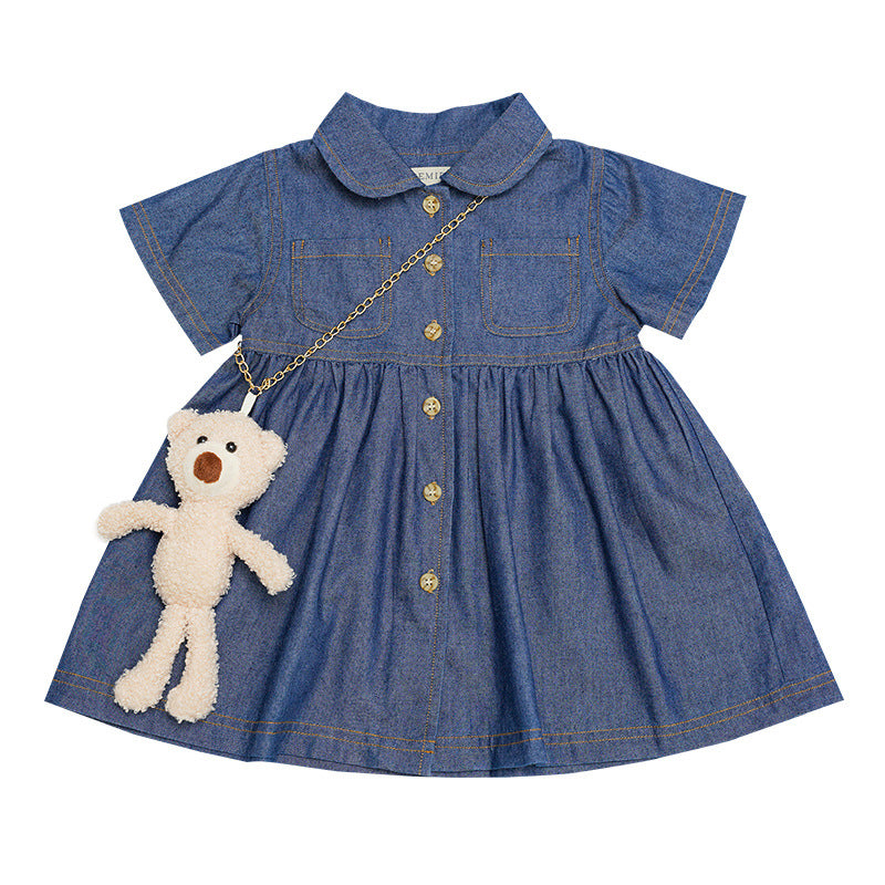 Pure Color Princess Dress Cute Korean Dress Summer