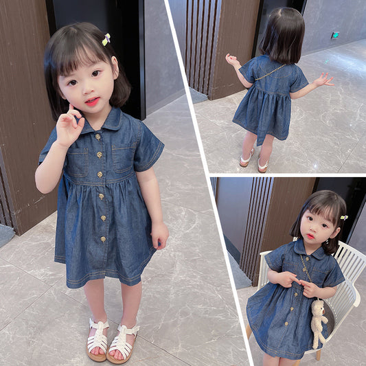 Pure Color Princess Dress Cute Korean Dress Summer