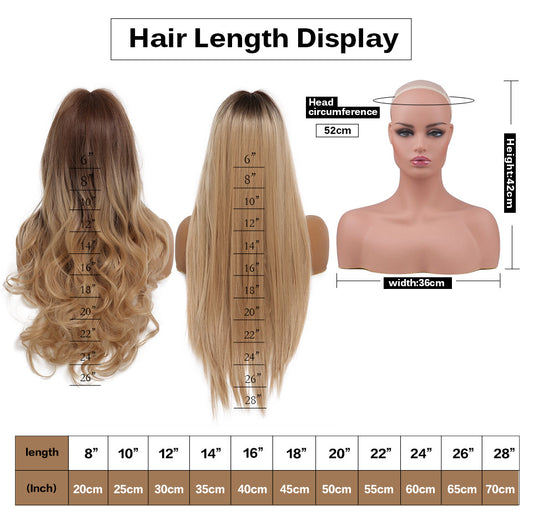 New Qi Liuhai Corn Whisk Small Roll Scottish Primary Color Orange Hair Color Medium And Long Wig