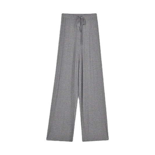 Drawstring Slim High Waist Mopping Pants