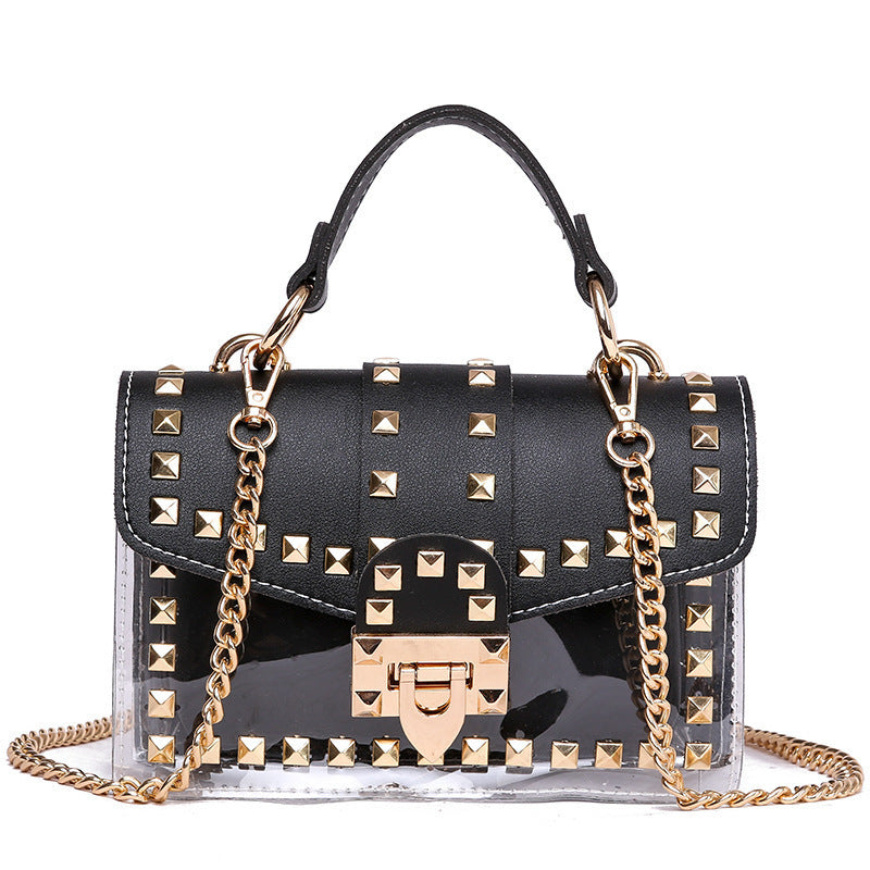 Summer Bag New One-shoulder Pvc Messenger Transparent Small Bag Girl Chain Picture Mother Bag