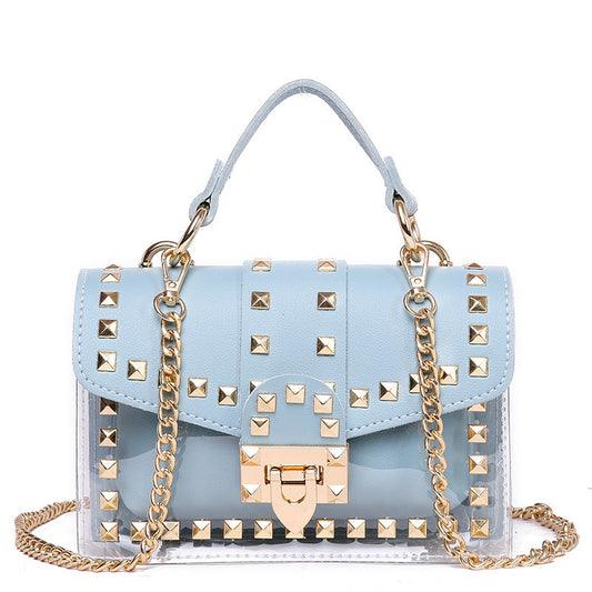 Summer Bag New One-shoulder Pvc Messenger Transparent Small Bag Girl Chain Picture Mother Bag