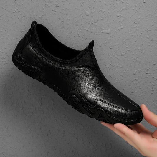 Men's Octopus Casual Shoes Small Leather Shoes Spring Low Cut Frosted Leather Large Size Handmade Peas Shoes Single Shoes