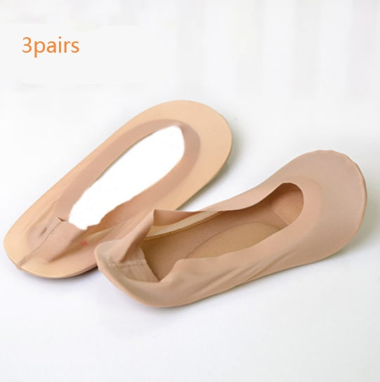 Ladies Shallow Mouth Invisible Non-slip Massage Boat Socks