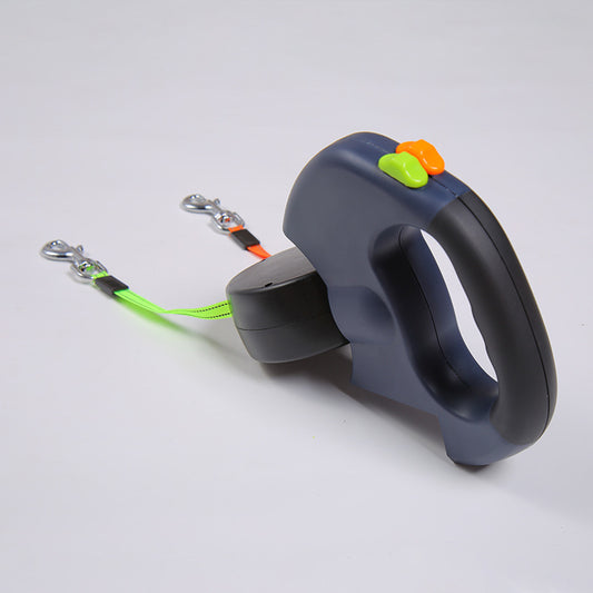 Led Light Automatic Double-Headed Dog Walking Leash