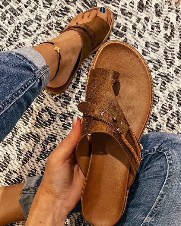 Slippers Women Casual Low-heel European And American Flip Flops Fashion