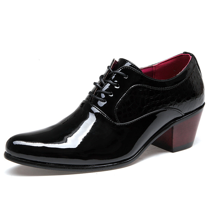 Pointed Toe Shoes Men's Lace-up Men's Korean Style Pointed Toe Shoes