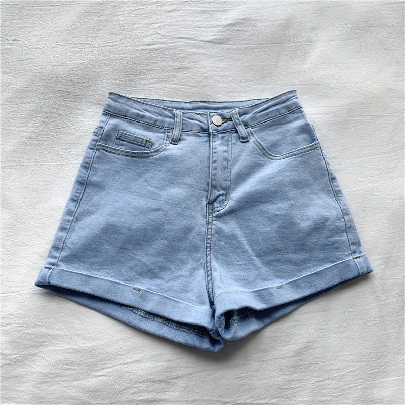 High Waisted Women's Jeans Shorts New Chic Hong Kong Style Pants In Spring And Autumn