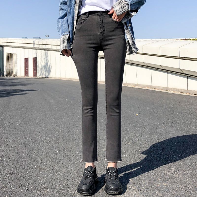 Spring And Autumn Loose High Waist Slim Nine-point All-match Cigarette Pants
