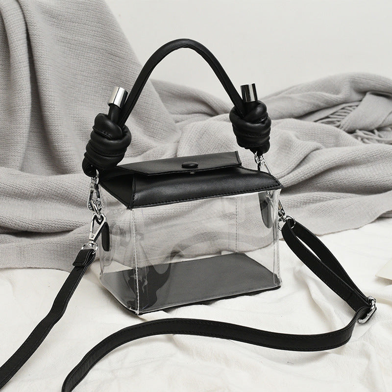 Transparent Small Square Bag Fashion Chain Shoulder Bag Portable Jelly Bag
