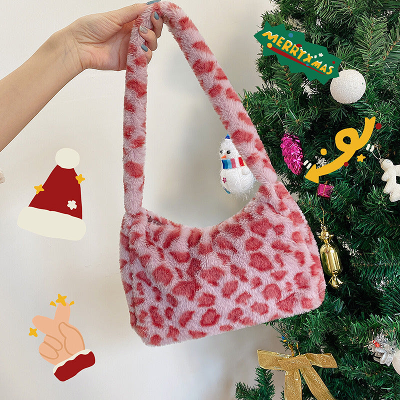 New Style Plush Bag Large-Capacity Single-Shoulder Baguette Bag