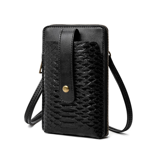 Ladies Shoulder Bag Snake Print Small Square Bag PU Leather Lipstick Bag